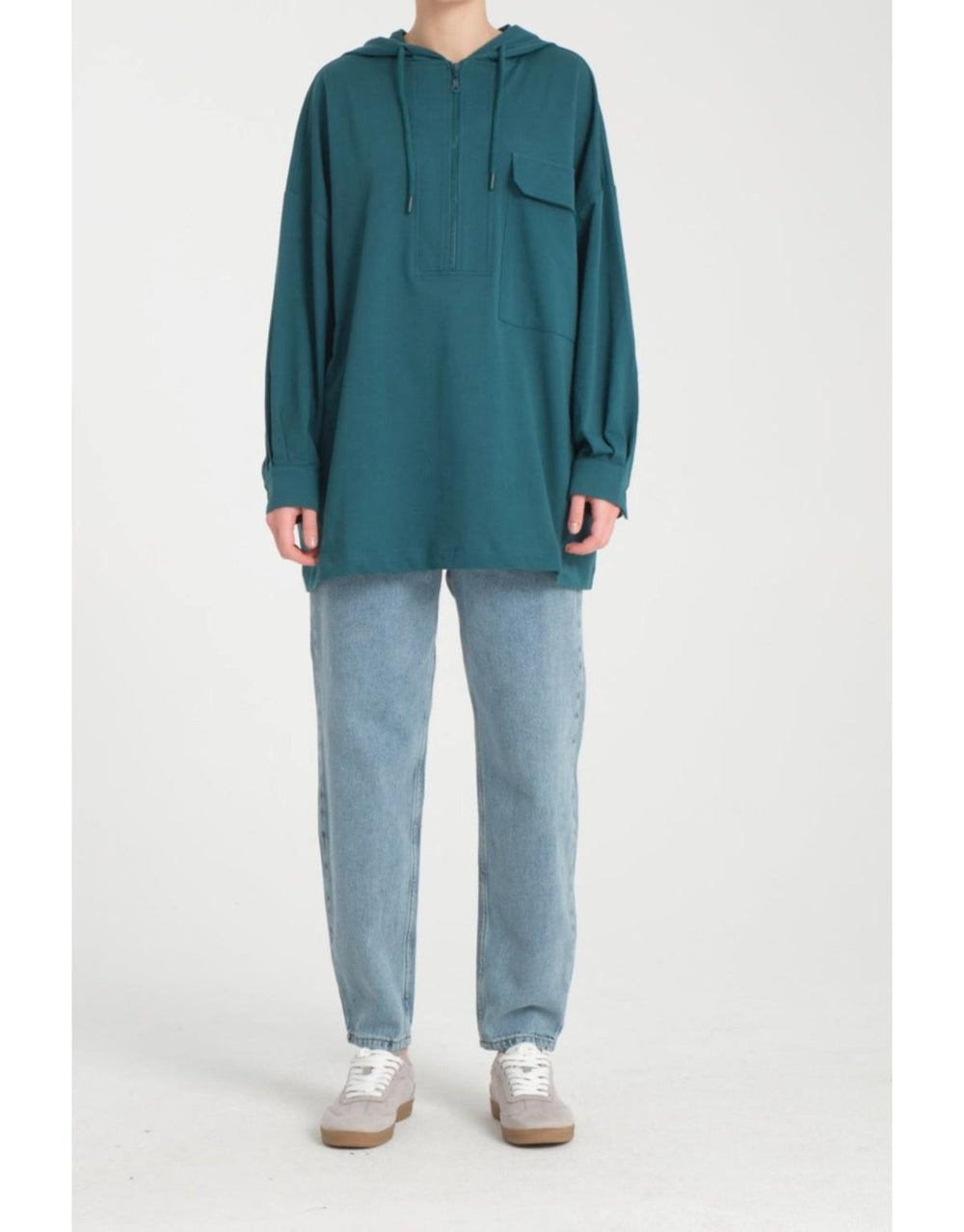 Kare Sweat Yeşil - Yeşil