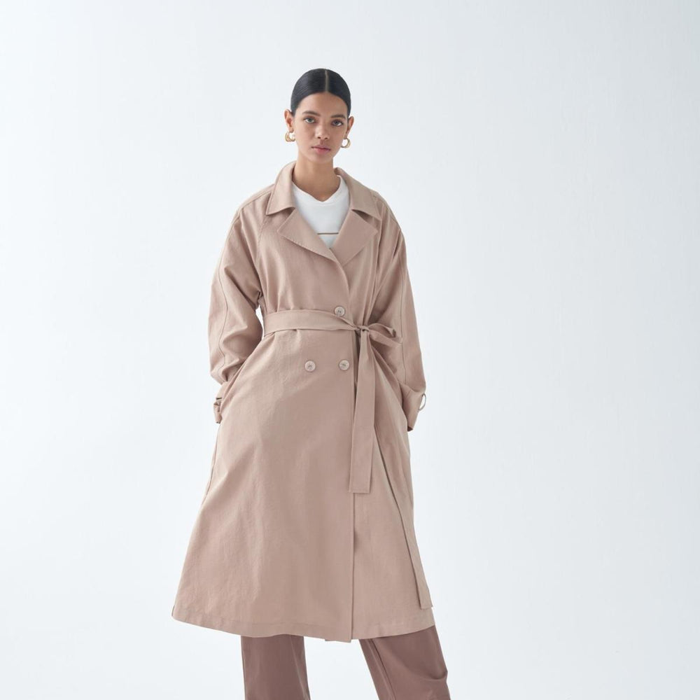 QOOQ UP Upi Trench - Camel