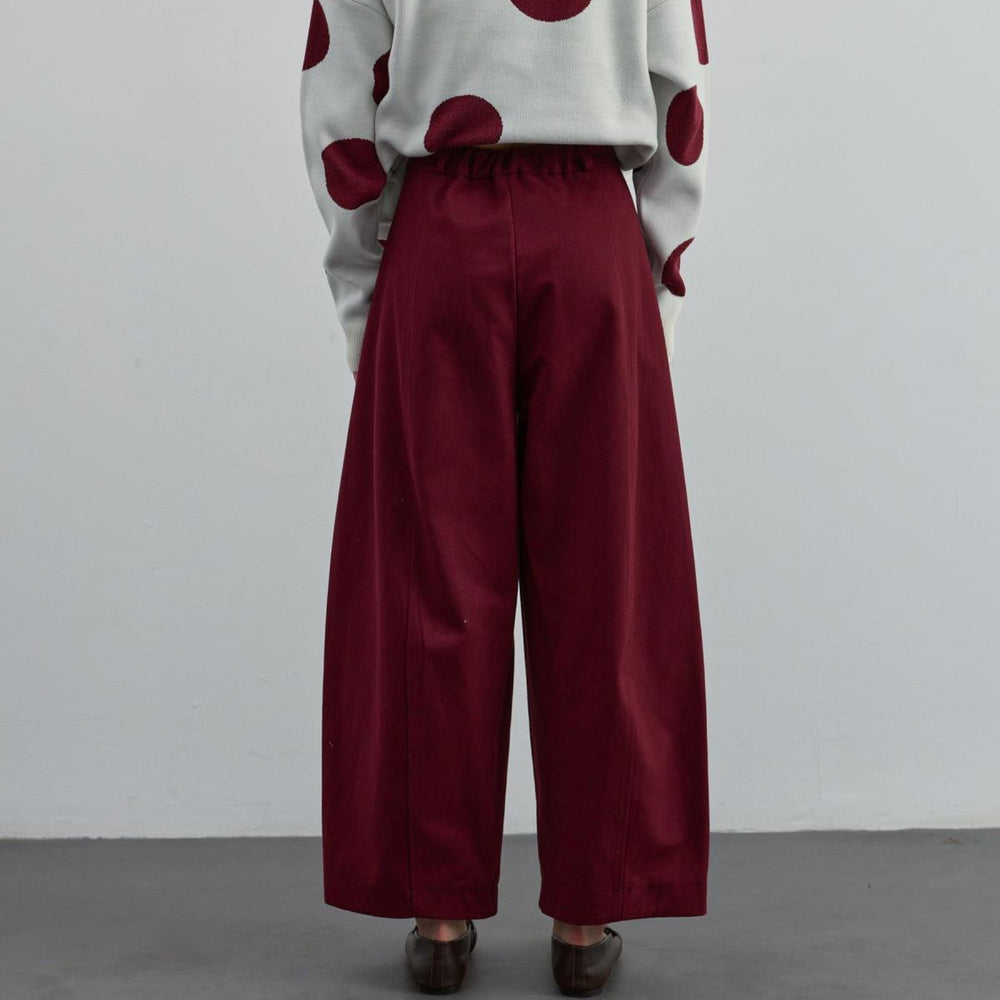 
                      
                        Bol Kesim Gabardin Pantolon Bordo - Bordo
                      
                    