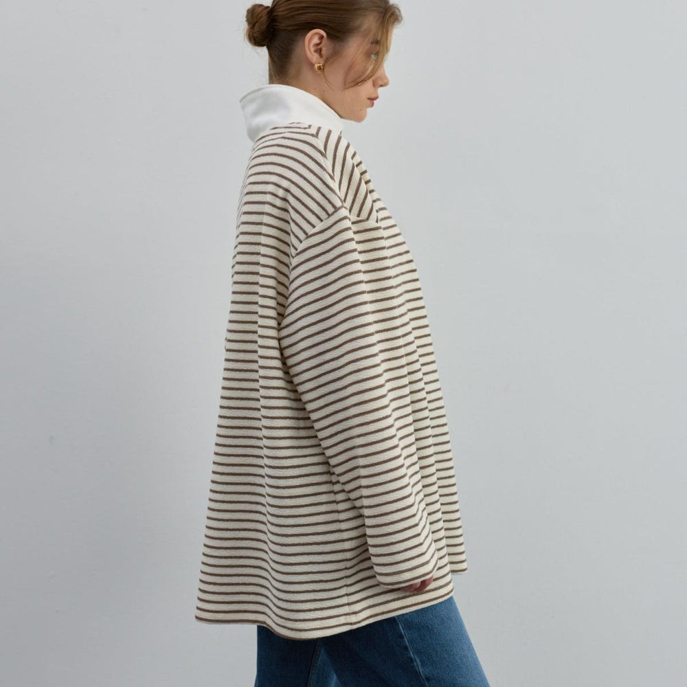 Fermuarlı Sweat Kahve - Kahve