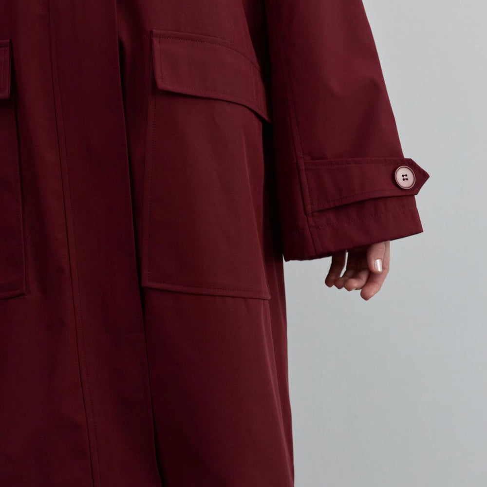 
                      
                        Kapüşonlu Fermuarlı Trenç Bordo - Bordo
                      
                    