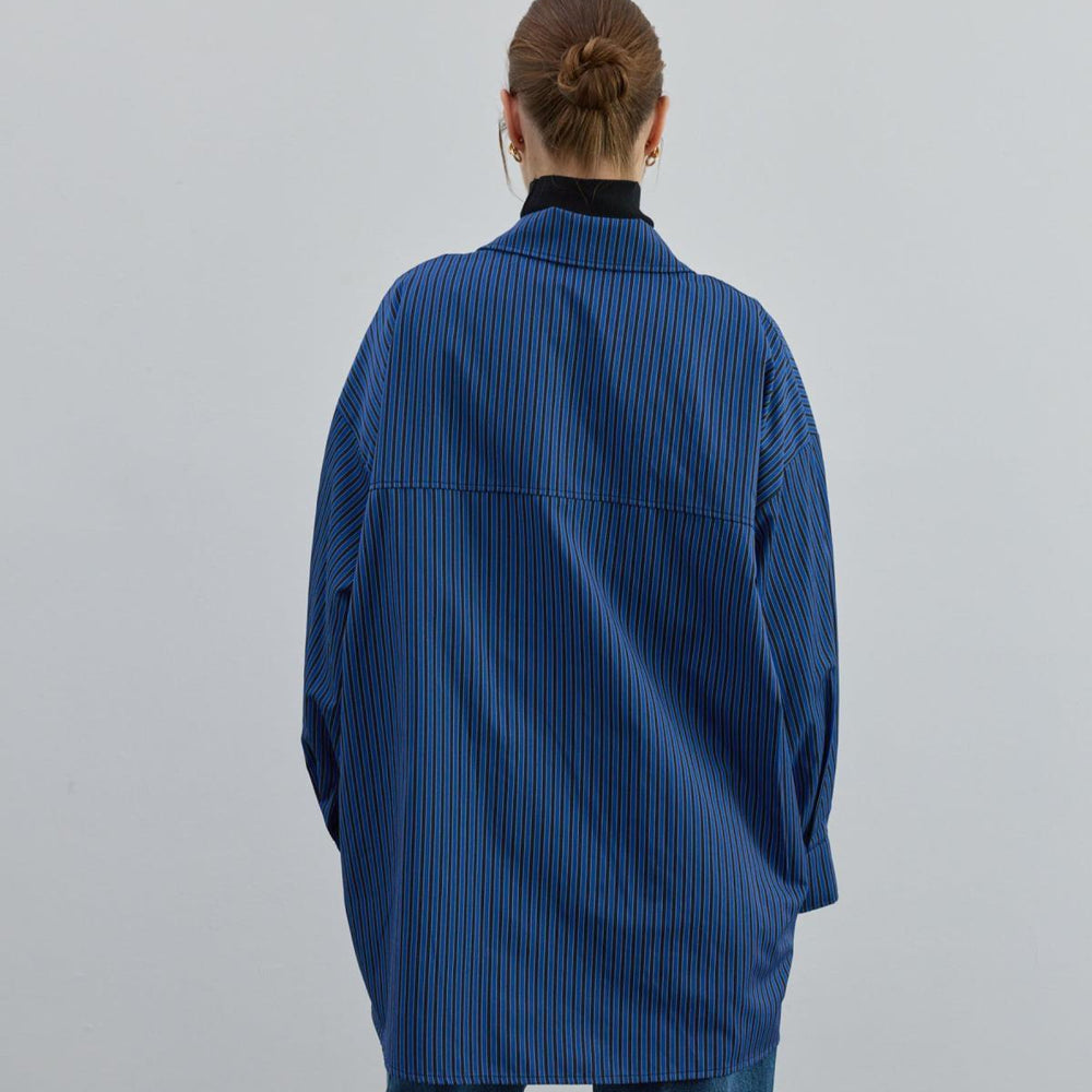 
                      
                        Oversize Desenli Gömlek Lacivert - Lacivert
                      
                    