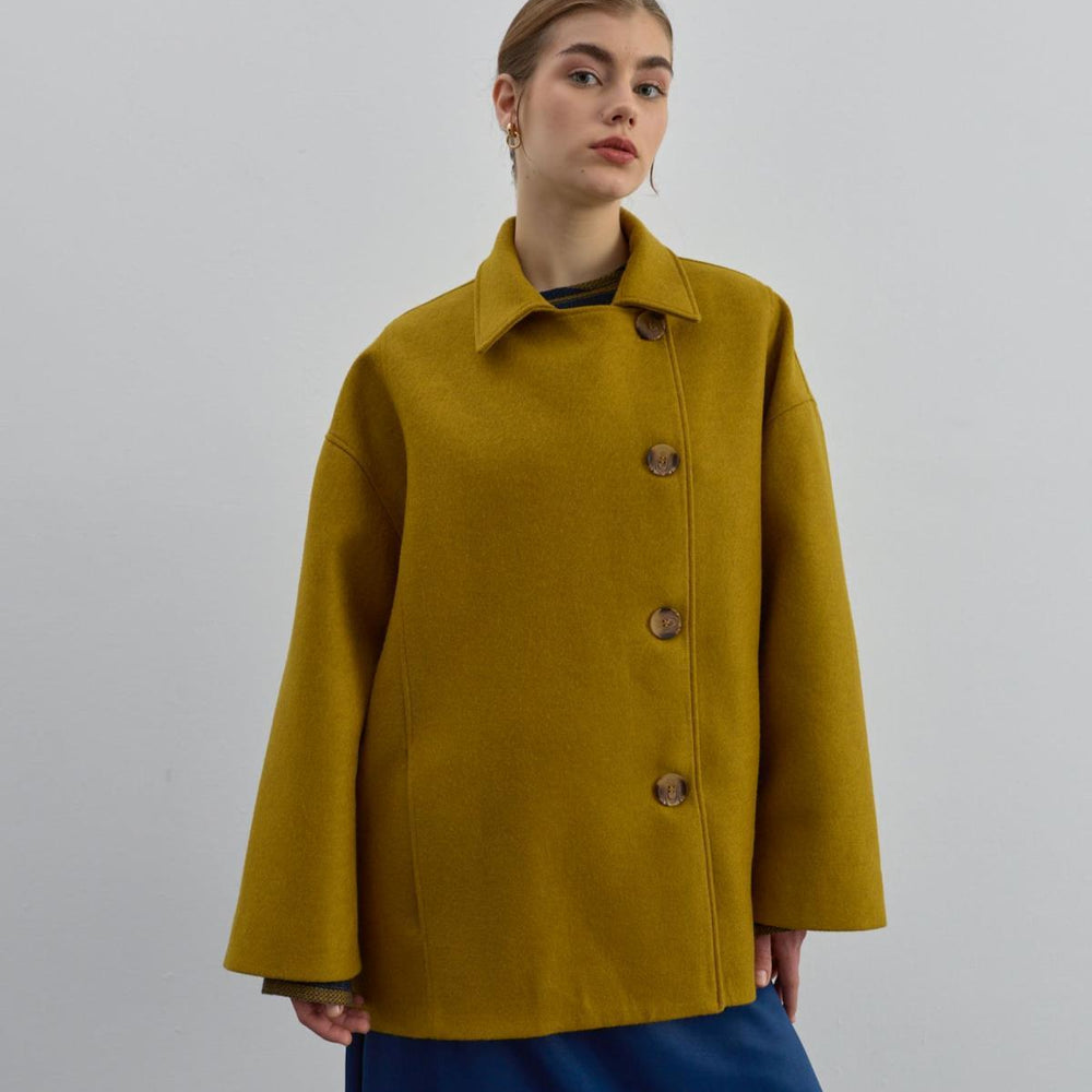 Kısa Kaşe Kaban Hardal - Hardal