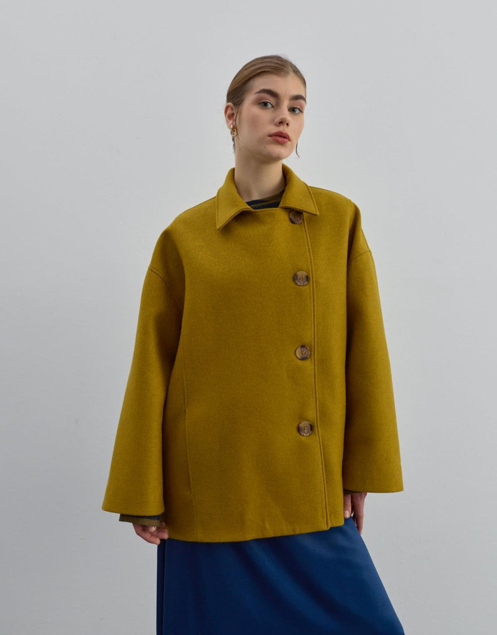 Kısa Kaşe Kaban Hardal - Hardal