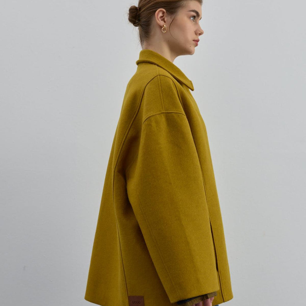 Kısa Kaşe Kaban Hardal - Hardal