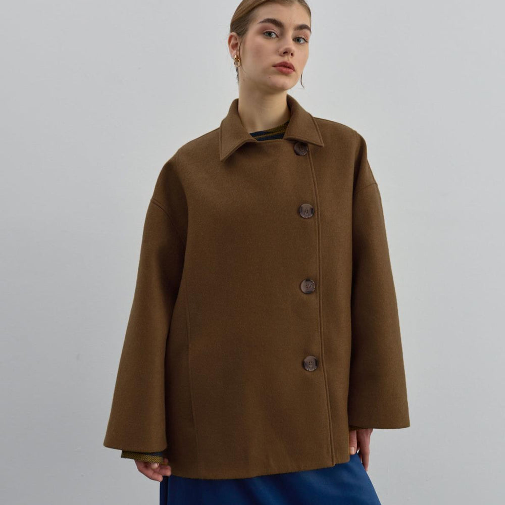 Kısa Kaşe Kaban Kahve - Kahve