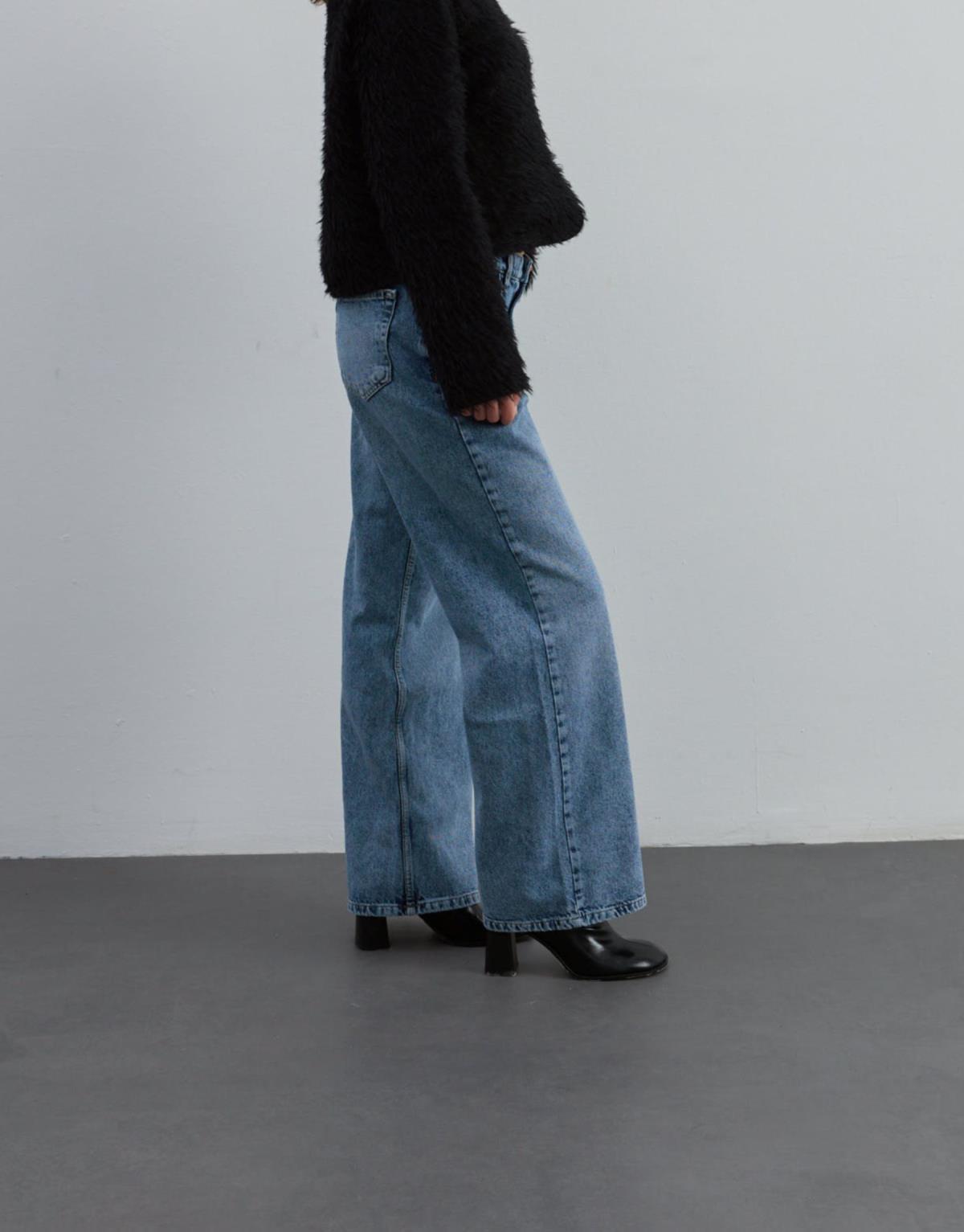 Düz Kesim Jean Mavi - Mavi