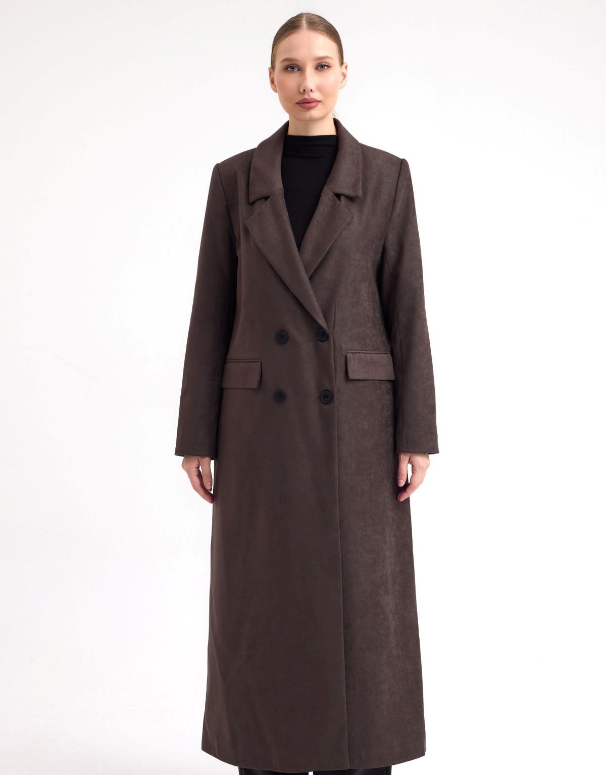 Süet Kaban Kahve - Kahve