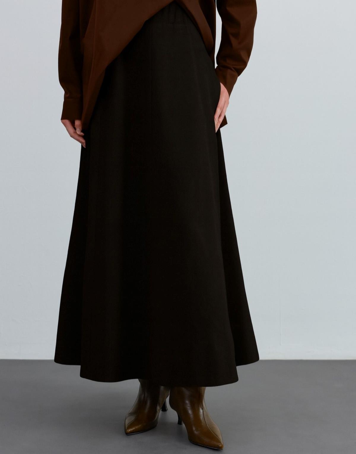 Gabardin Etek Siyah - Siyah