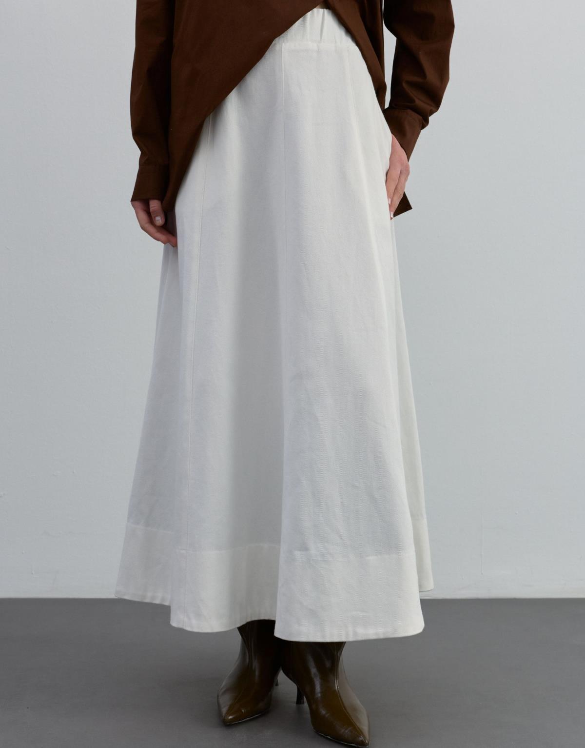 Gabardin Etek Beyaz - Beyaz