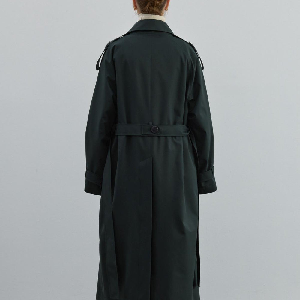 Gizli Yırtmaçlı Trenç Haki - Haki