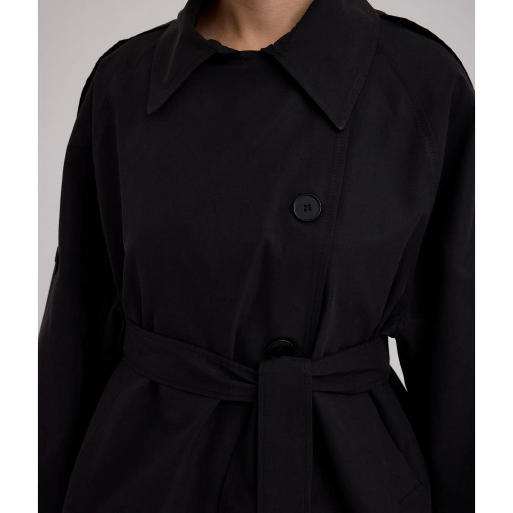 
                      
                        Kruvaze Kısa Trenç Siyah - Siyah
                      
                    