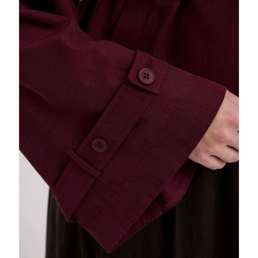 
                      
                        Kruvaze Kısa Trenç Bordo - Bordo
                      
                    