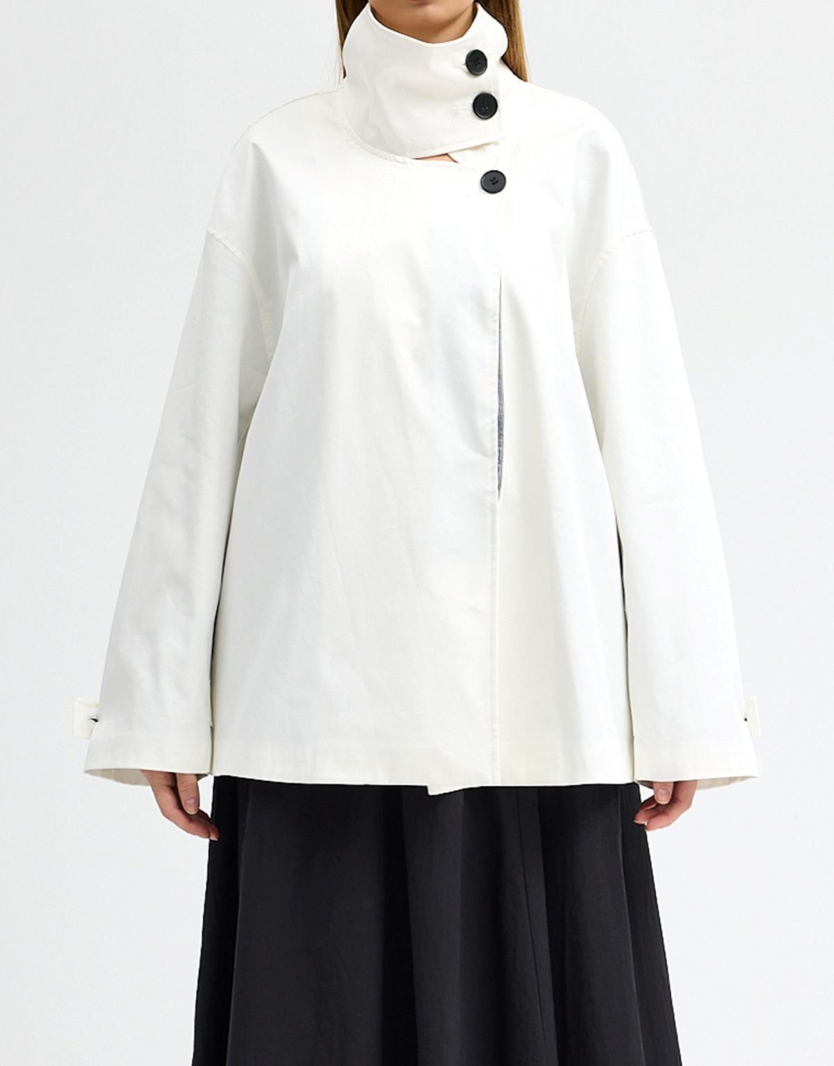 Kısa Trenç Ekru - Ekru