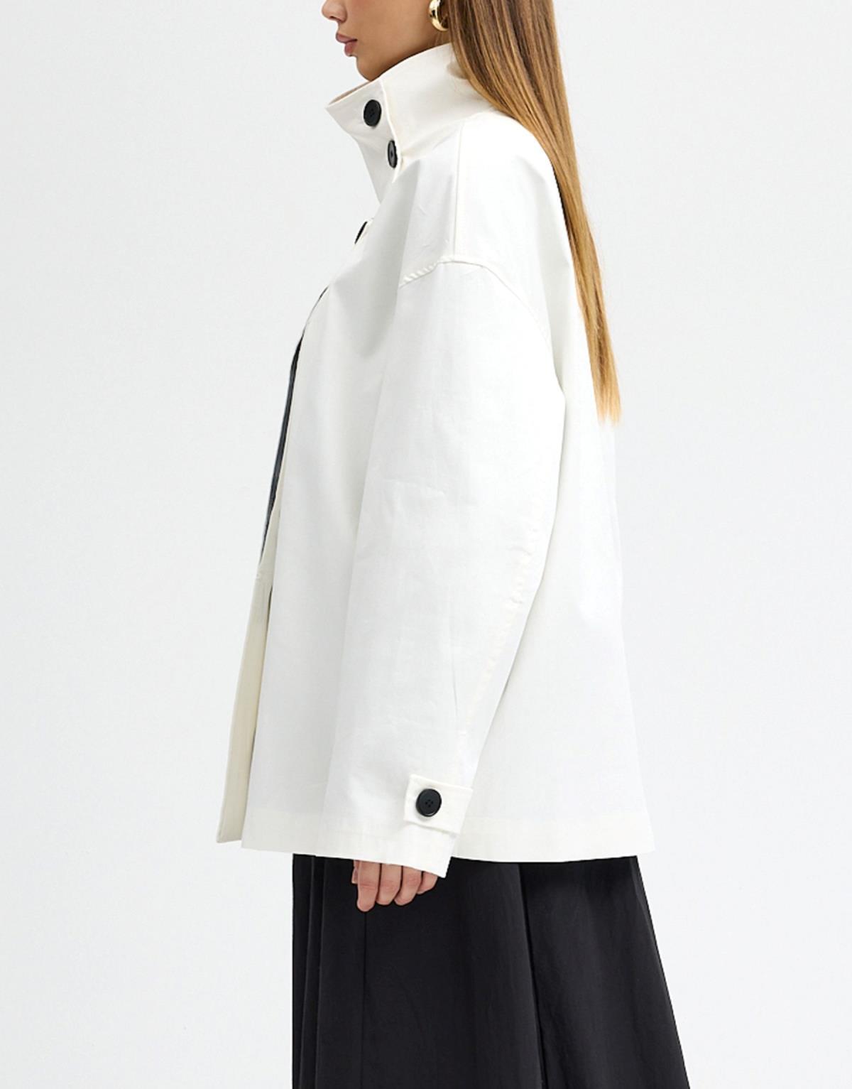 Kısa Trenç Ekru - Ekru