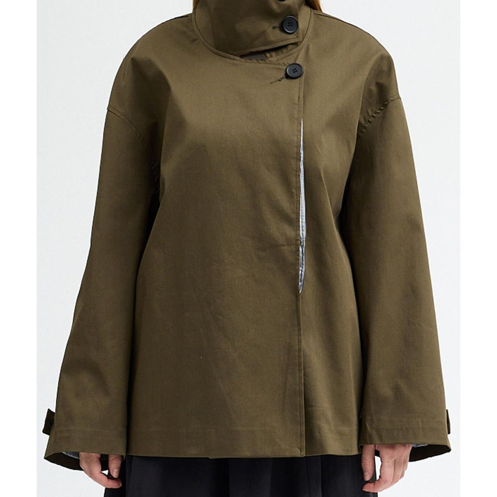 Kısa Trenç Haki - Haki