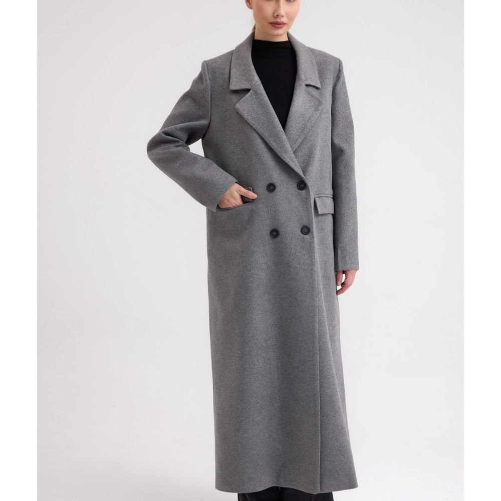 Kaşe Kaban Gri - Gri