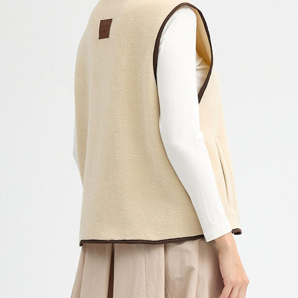 Yün Yelek Ekru - Ekru