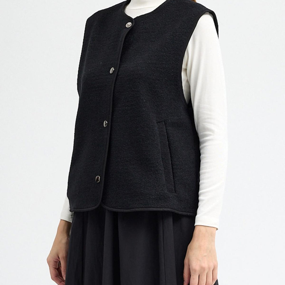 Yün Yelek Siyah - Siyah