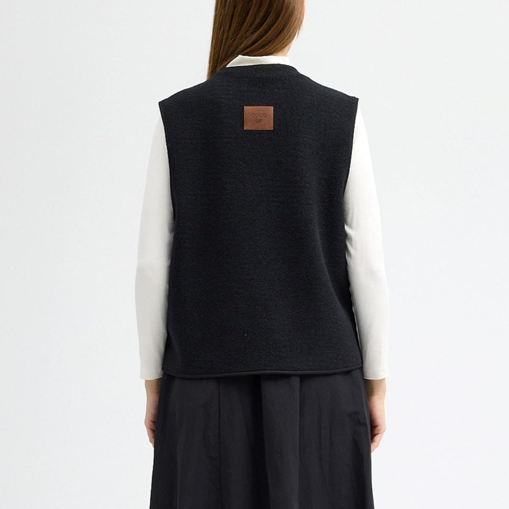 Yün Yelek Siyah - Siyah