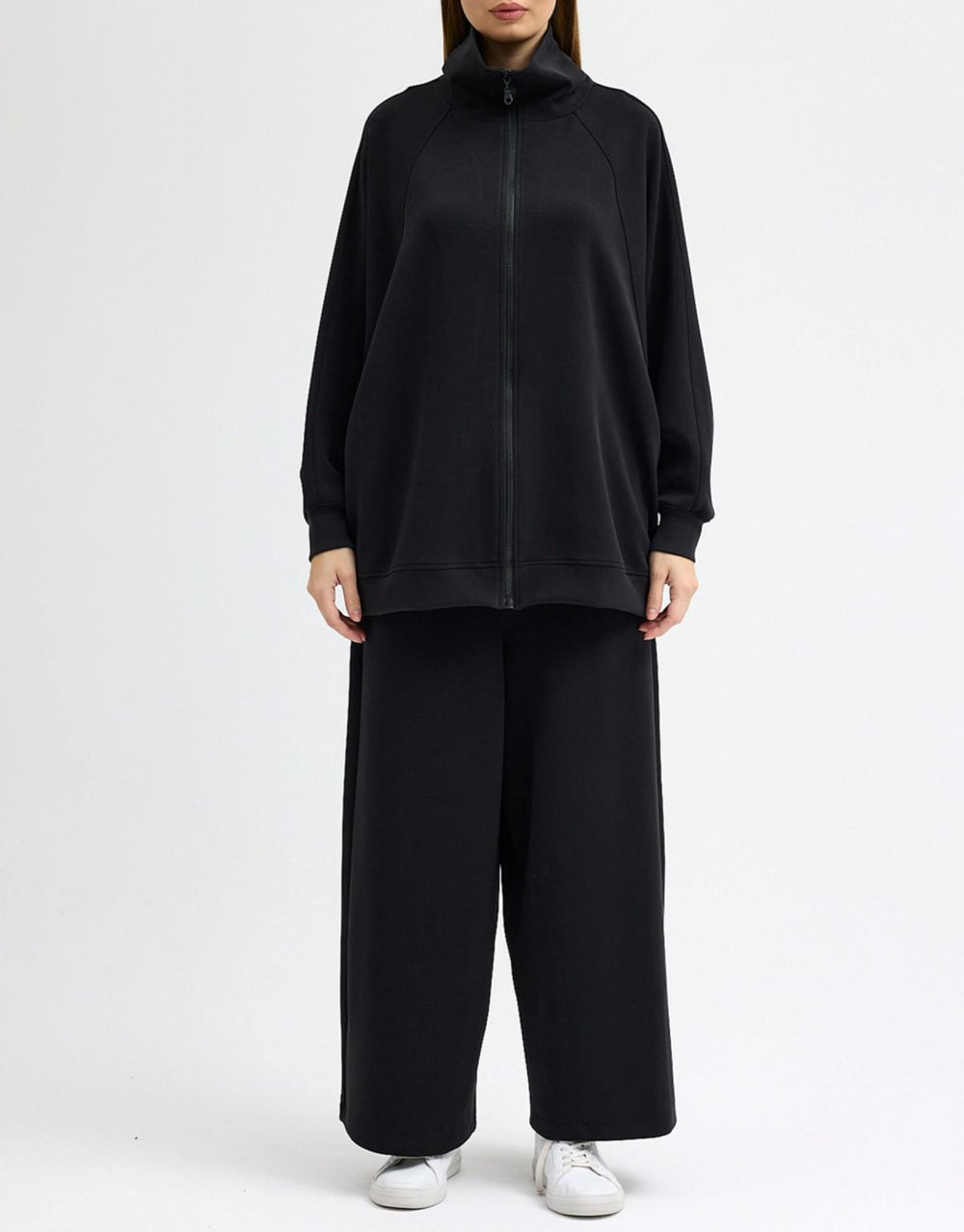 Yarasa Kol Modal Sweat Siyah - Siyah