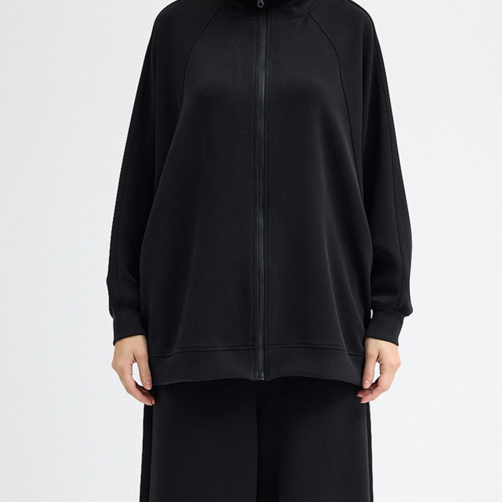 Yarasa Kol Modal Sweat Siyah - Siyah