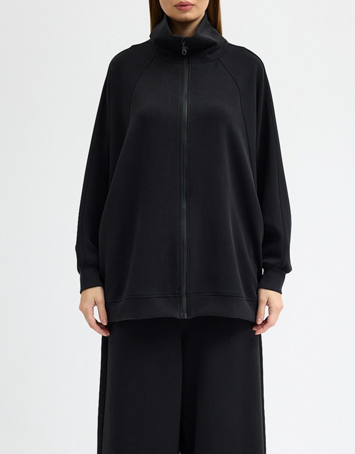 Yarasa Kol Modal Sweat Siyah - Siyah