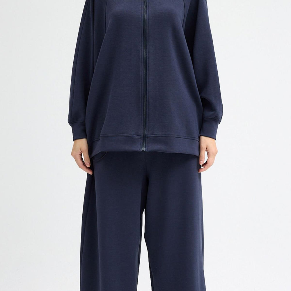 Yarasa Kol Modal Sweat Lacivert - Lacivert