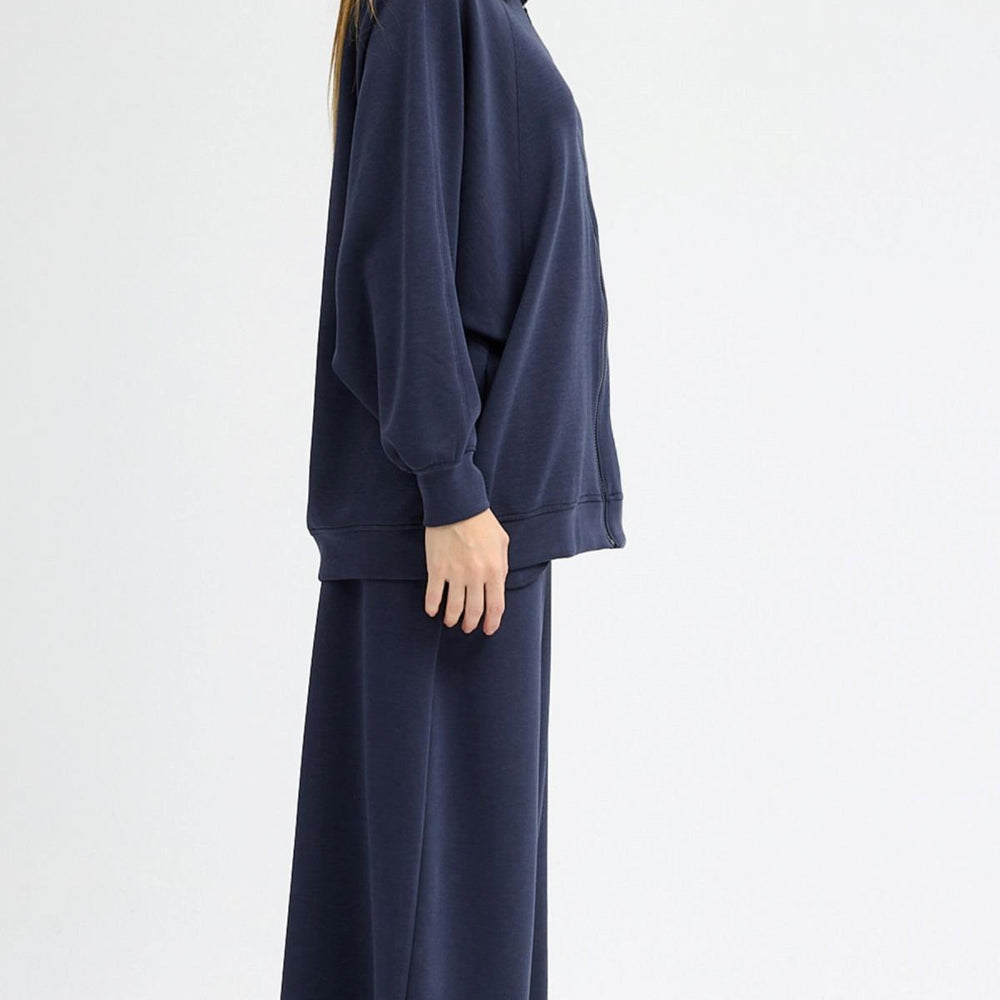 Yarasa Kol Modal Sweat Lacivert - Lacivert