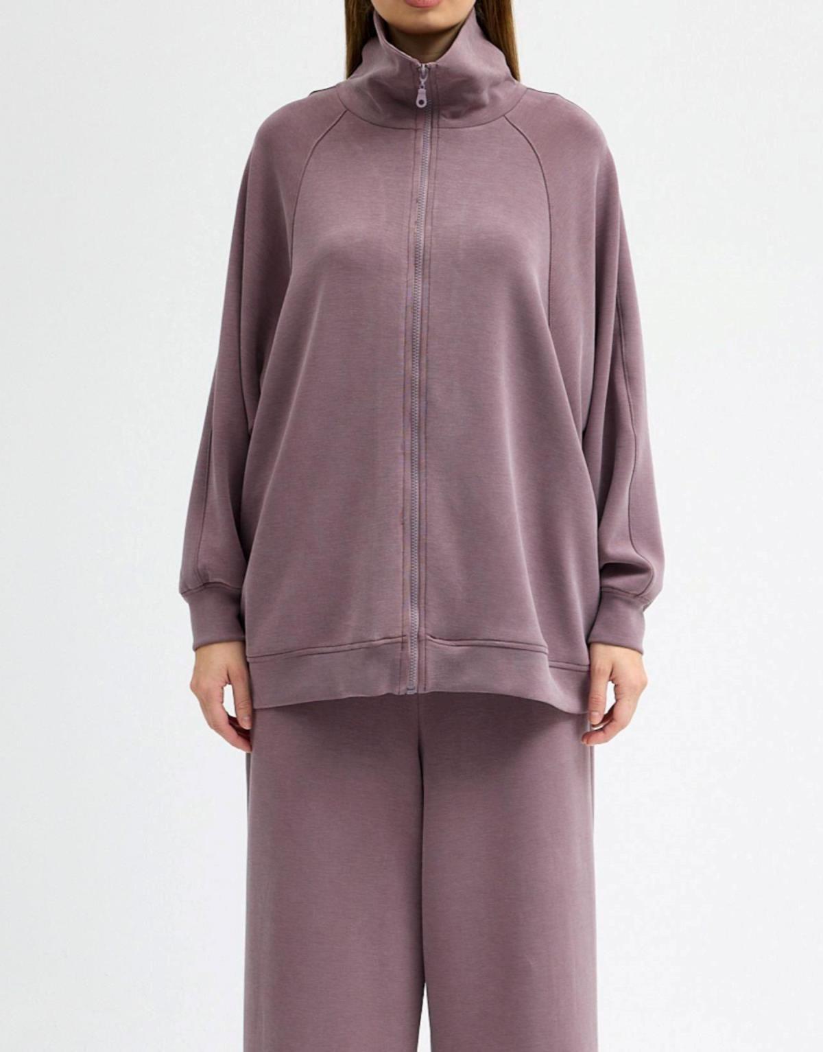 Yarasa Kol Modal Sweat Gül Kurusu - Gül kurusu