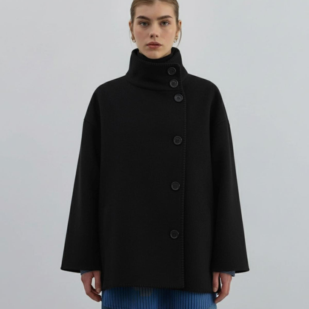 Yün Ceket Siyah - Siyah