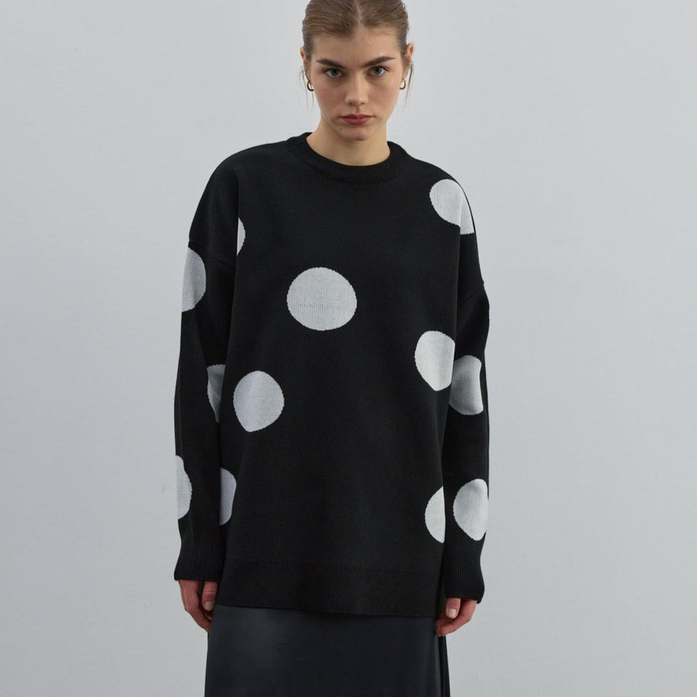 Puantiyeli Kazak Siyah - Siyah