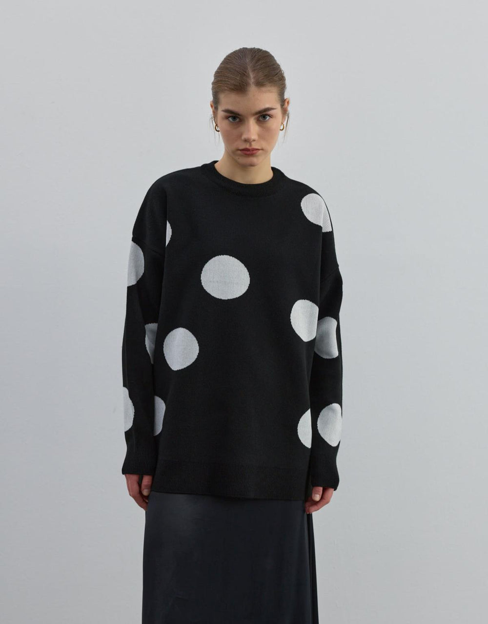 Puantiyeli Kazak Siyah - Siyah