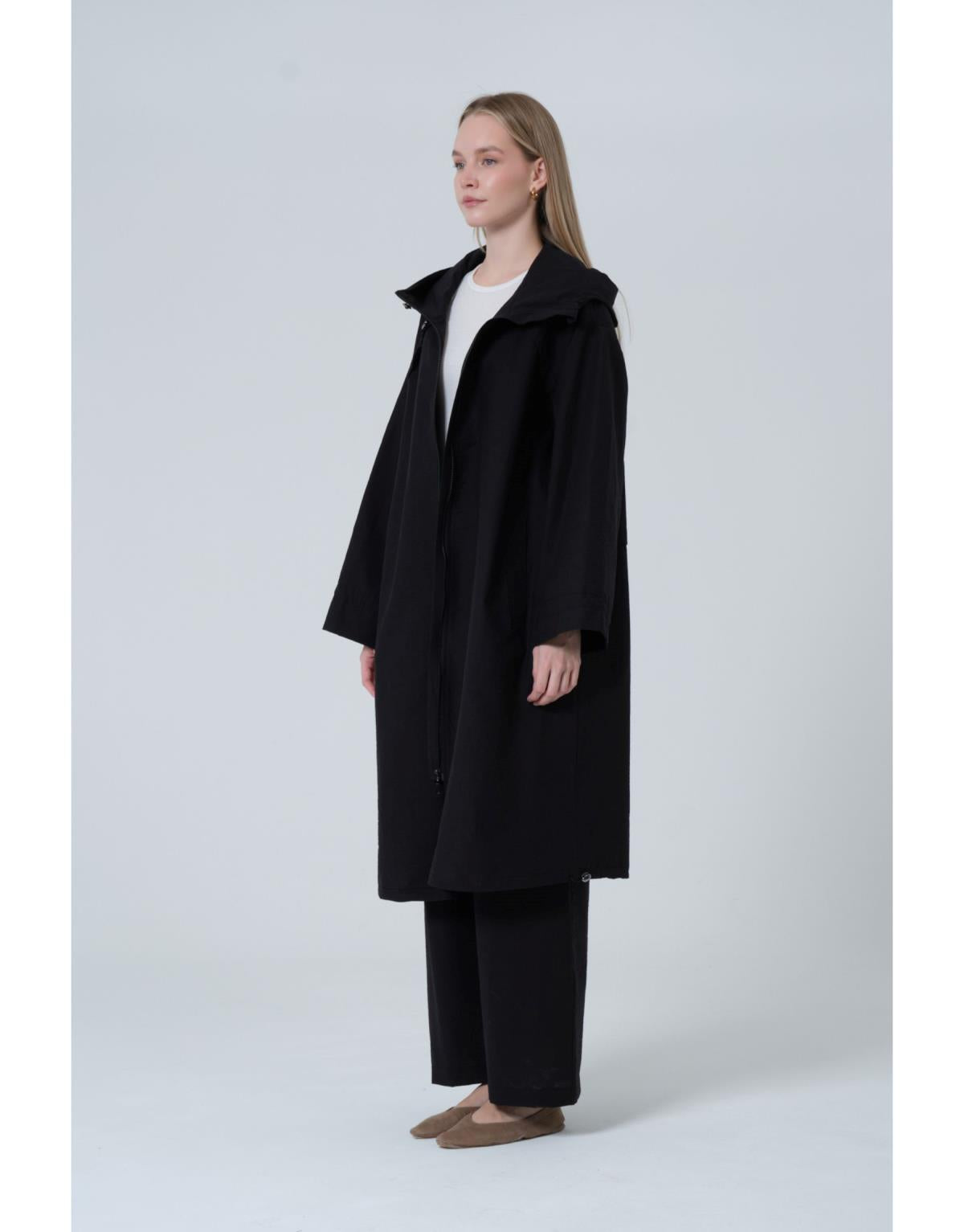 Vesp Uzun Yağmurluk Siyah - Siyah