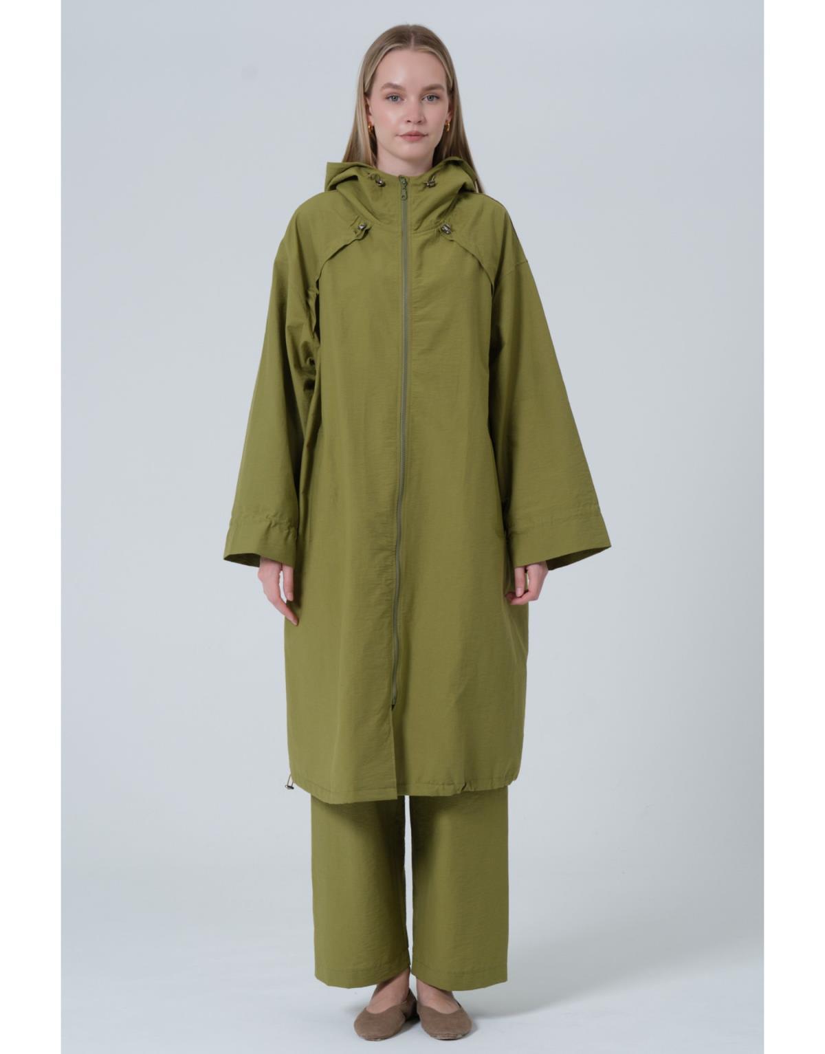 Vesp Uzun Yağmurluk Haki - Haki