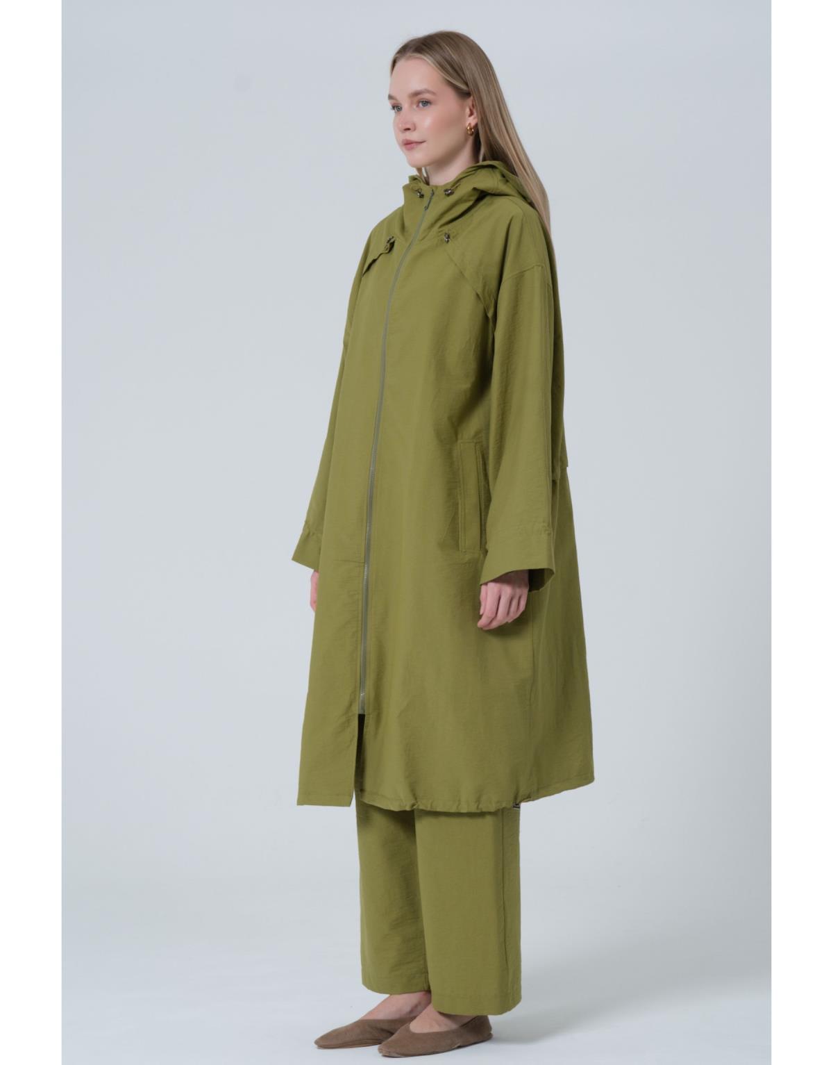 Vesp Uzun Yağmurluk Haki - Haki