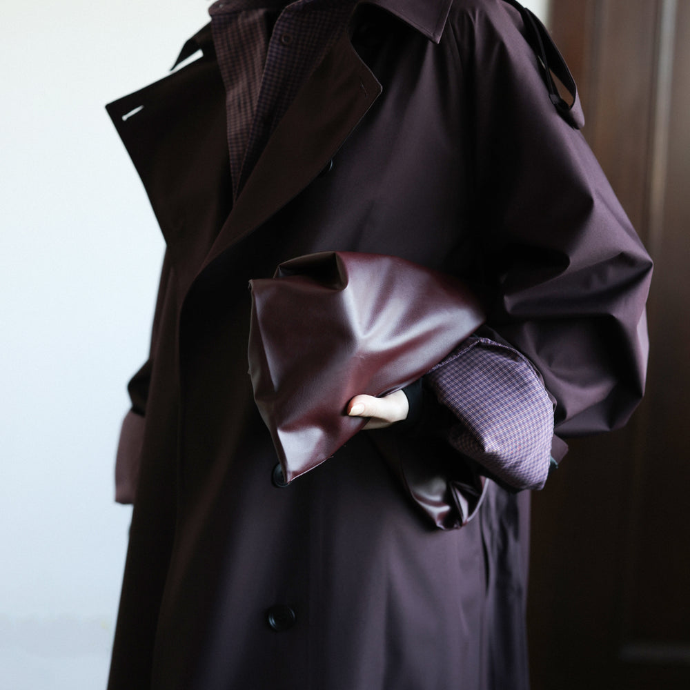 Gizli Yırtmaçlı Trenç Bordo