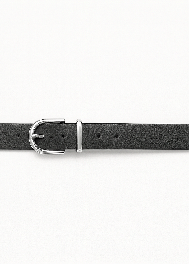 Metal Tokalı Kemer Silver