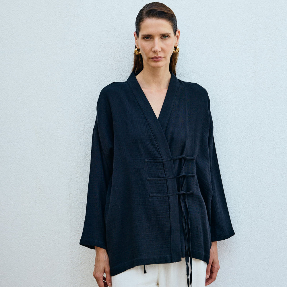 QOOQ UP Noya Kimono siyah