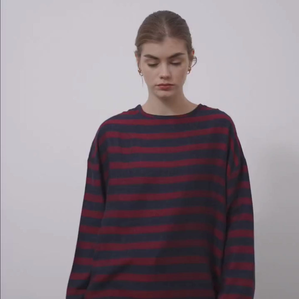 
                      
                        Videoyu Galeri görüntüleyicide yükle ve oynat, Çizgili İnce Triko Kırmızı
                      
                    